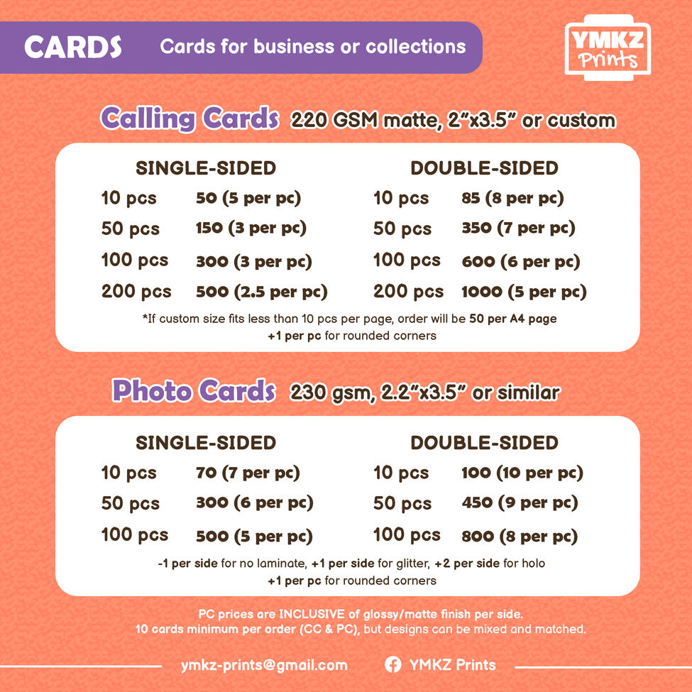 calling cards & docs