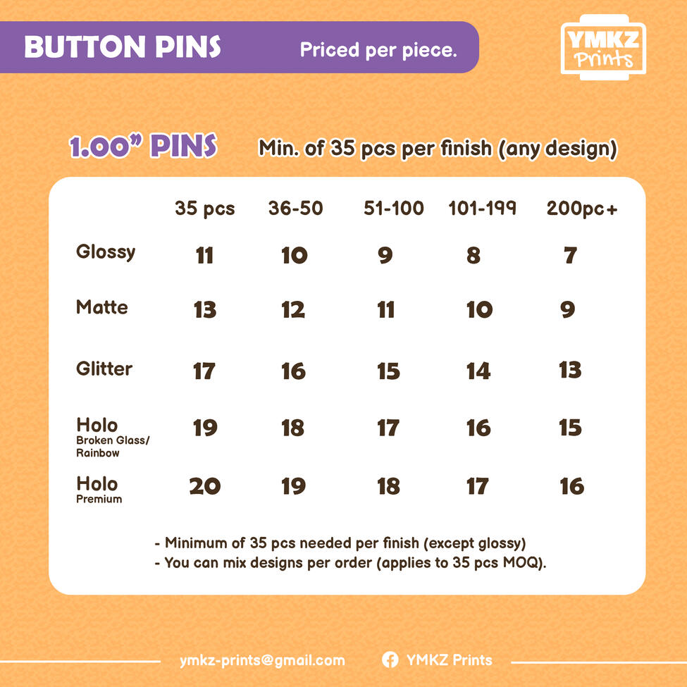 1" pin